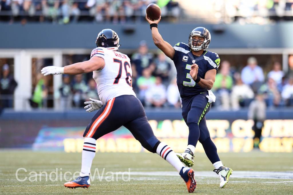 Seattle Seahawks versus the Chicago Bears on Sept. 27, 2015 in Seattle, WA.
